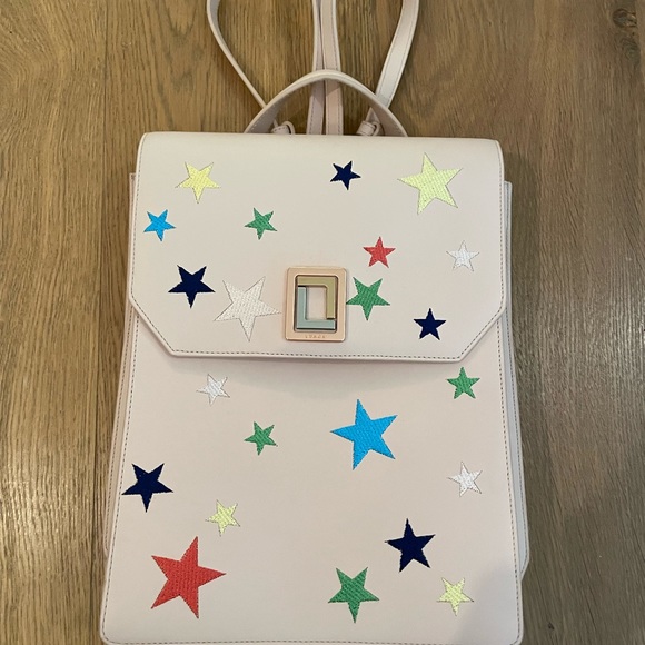 Genuine Leather light pink backback - Picture 3 of 6